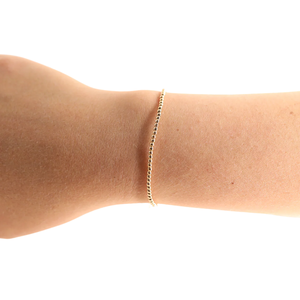 Beaded Blondes 2MM Gold Beaded Bracelet