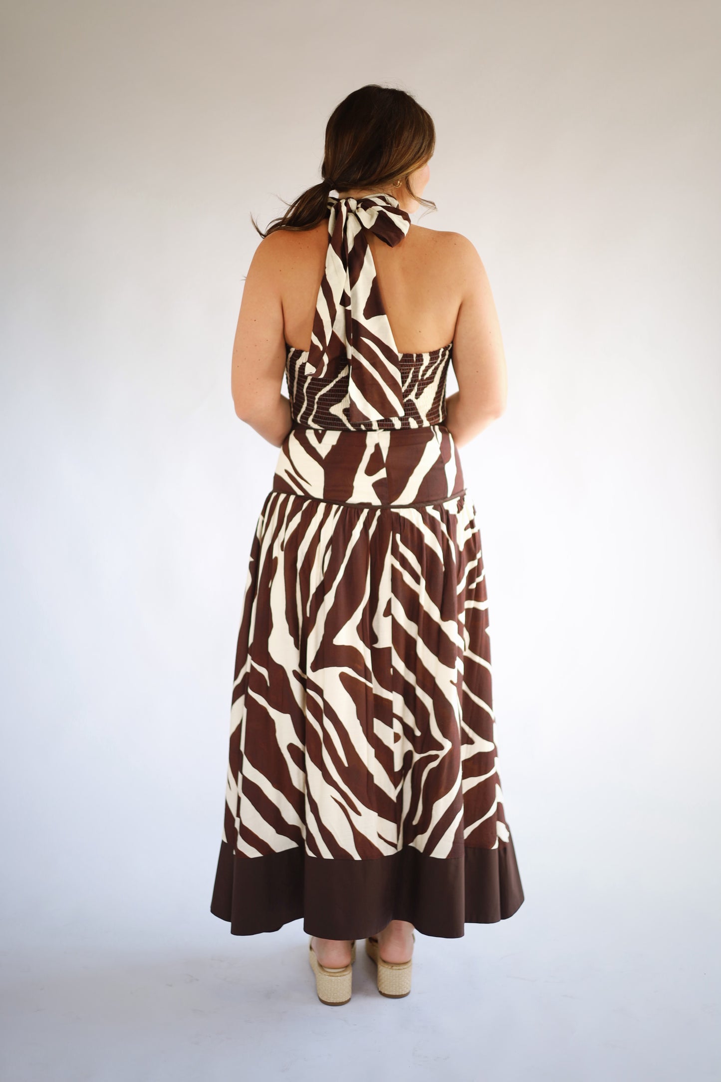 Zebra Top & Maxi Skirt Set