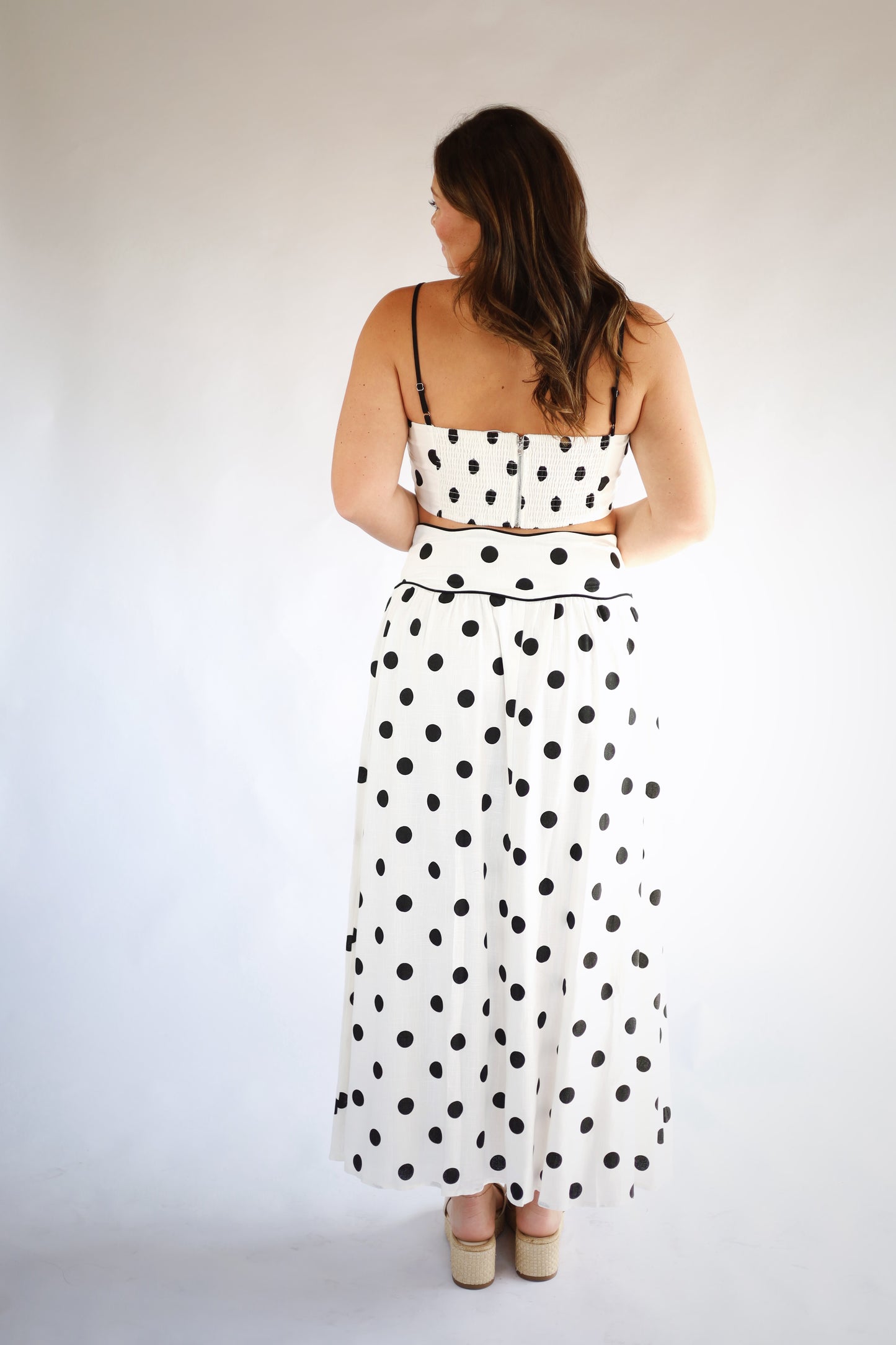 Polka Dot Wave Skirt Set