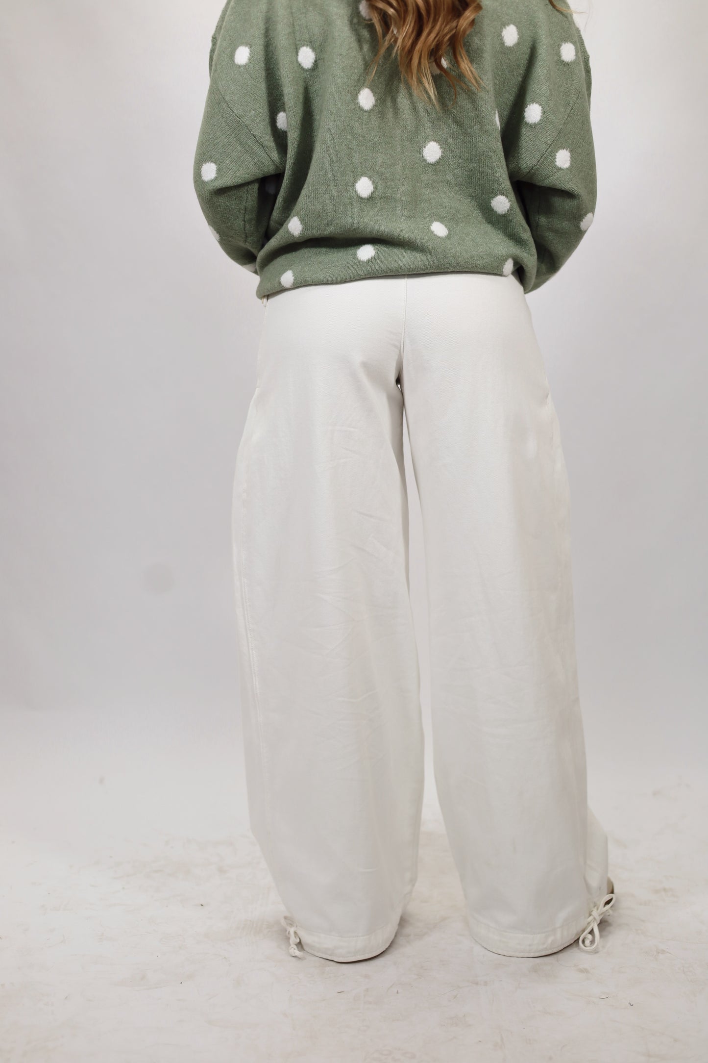 Dreamy Denim Button Front Jeans- WHITE