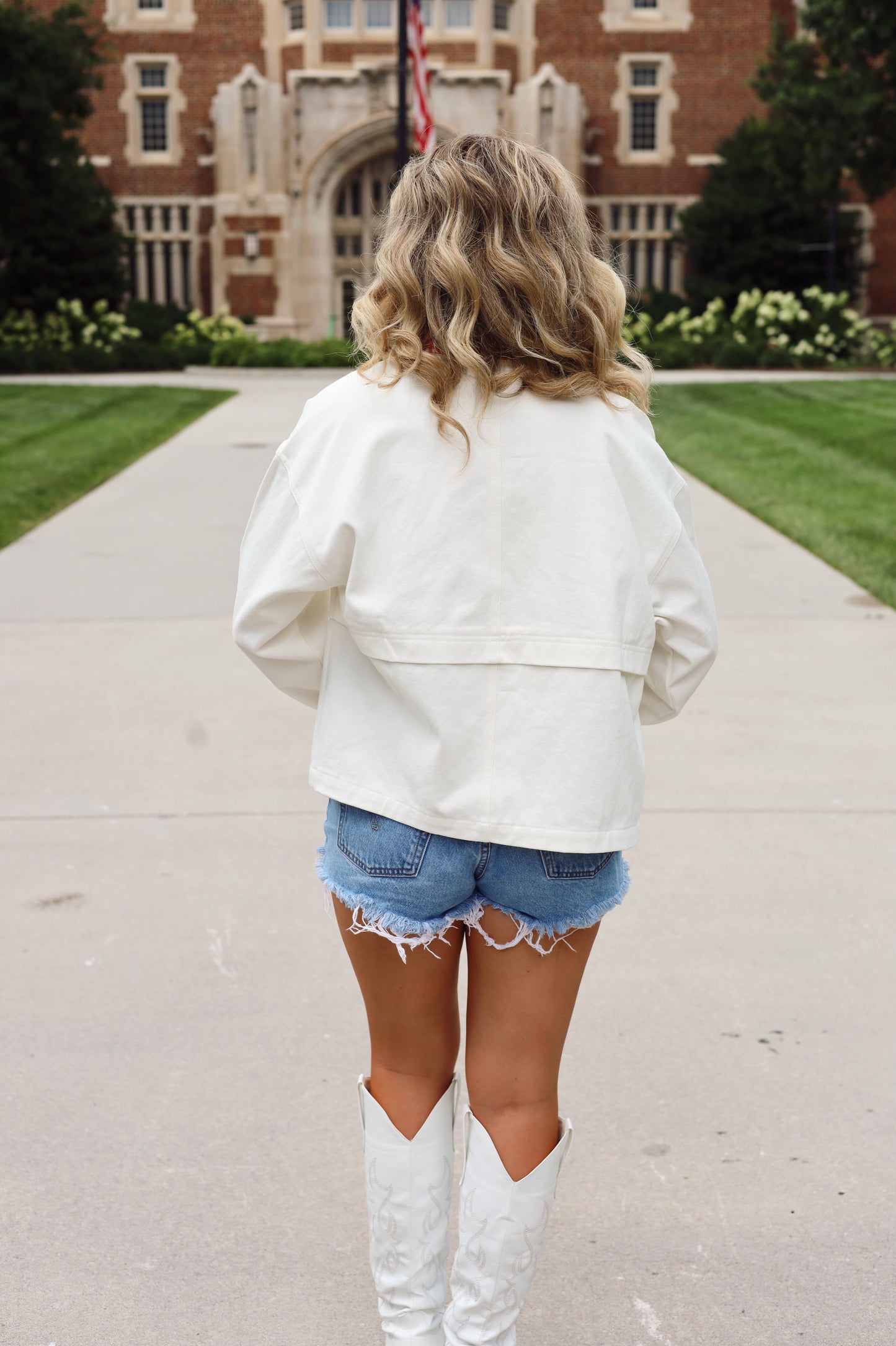 Orange Checkered Barn Jacket