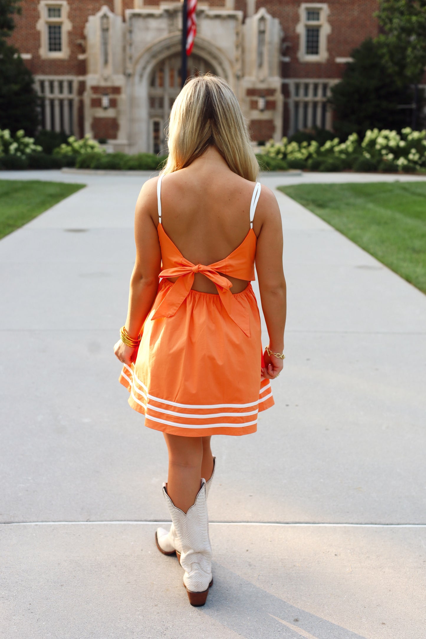 Cut-Out Bow Back Mini Dress