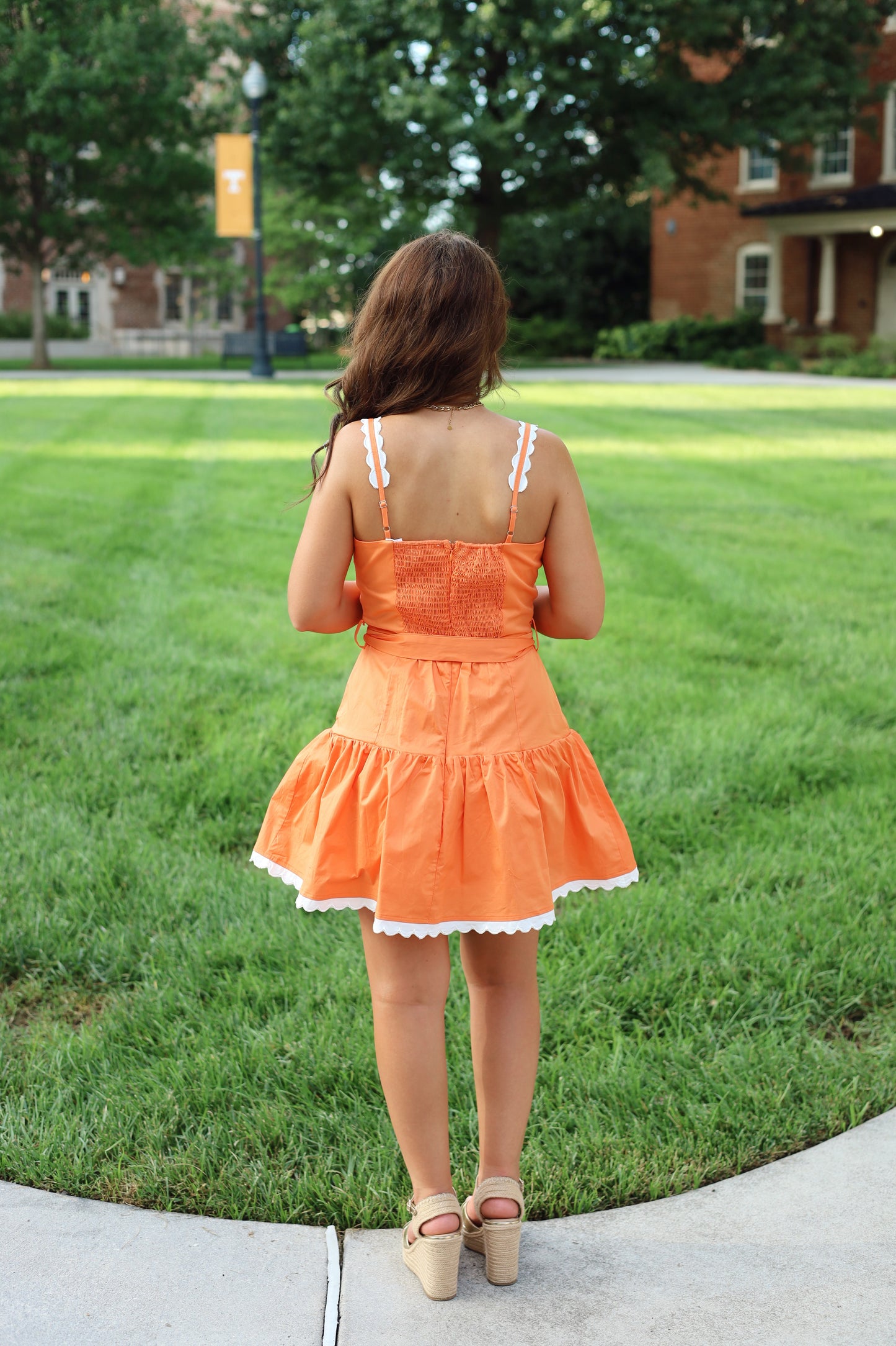 Scallop Detail Mini Dress