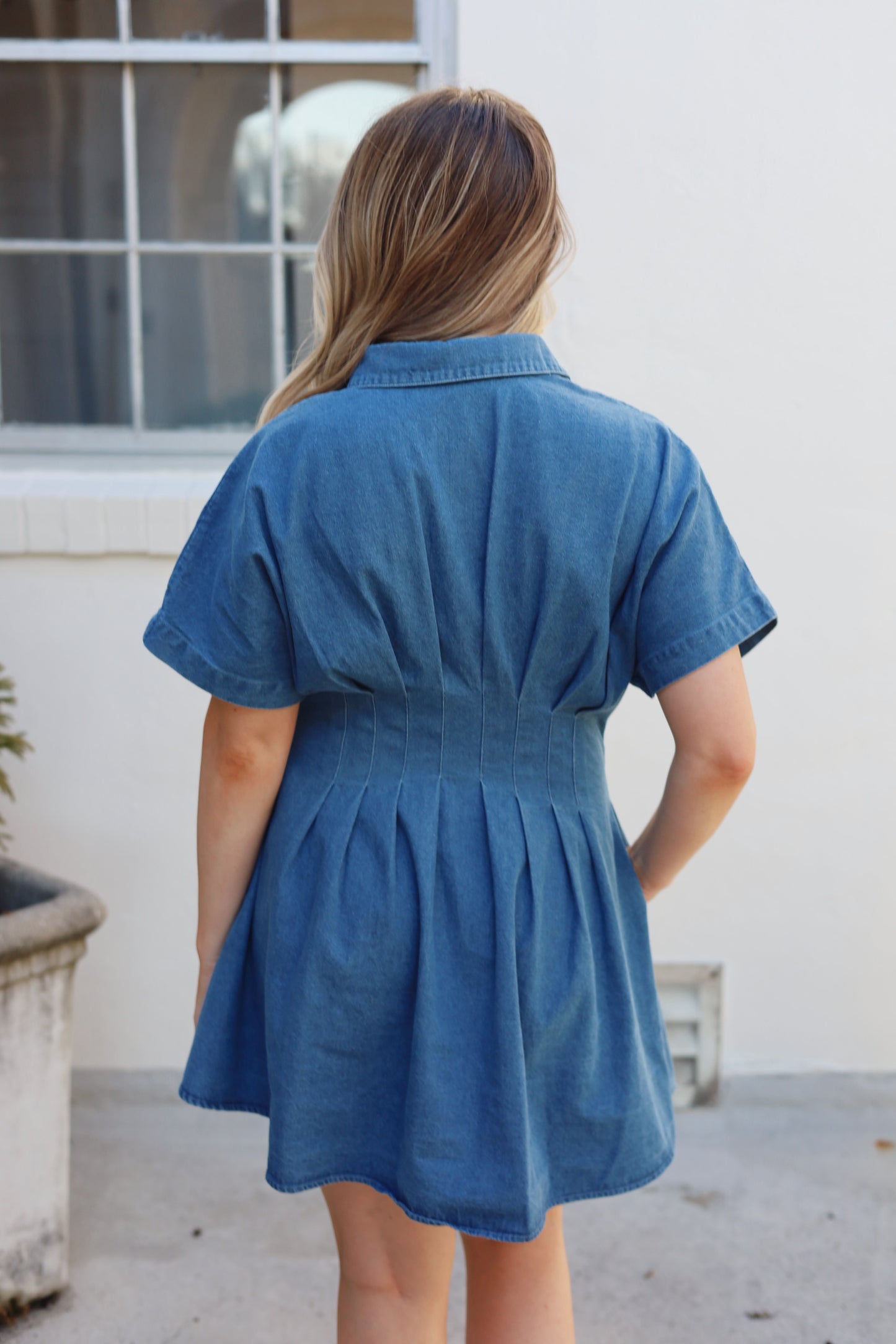 Tilly Pleated Button Dress