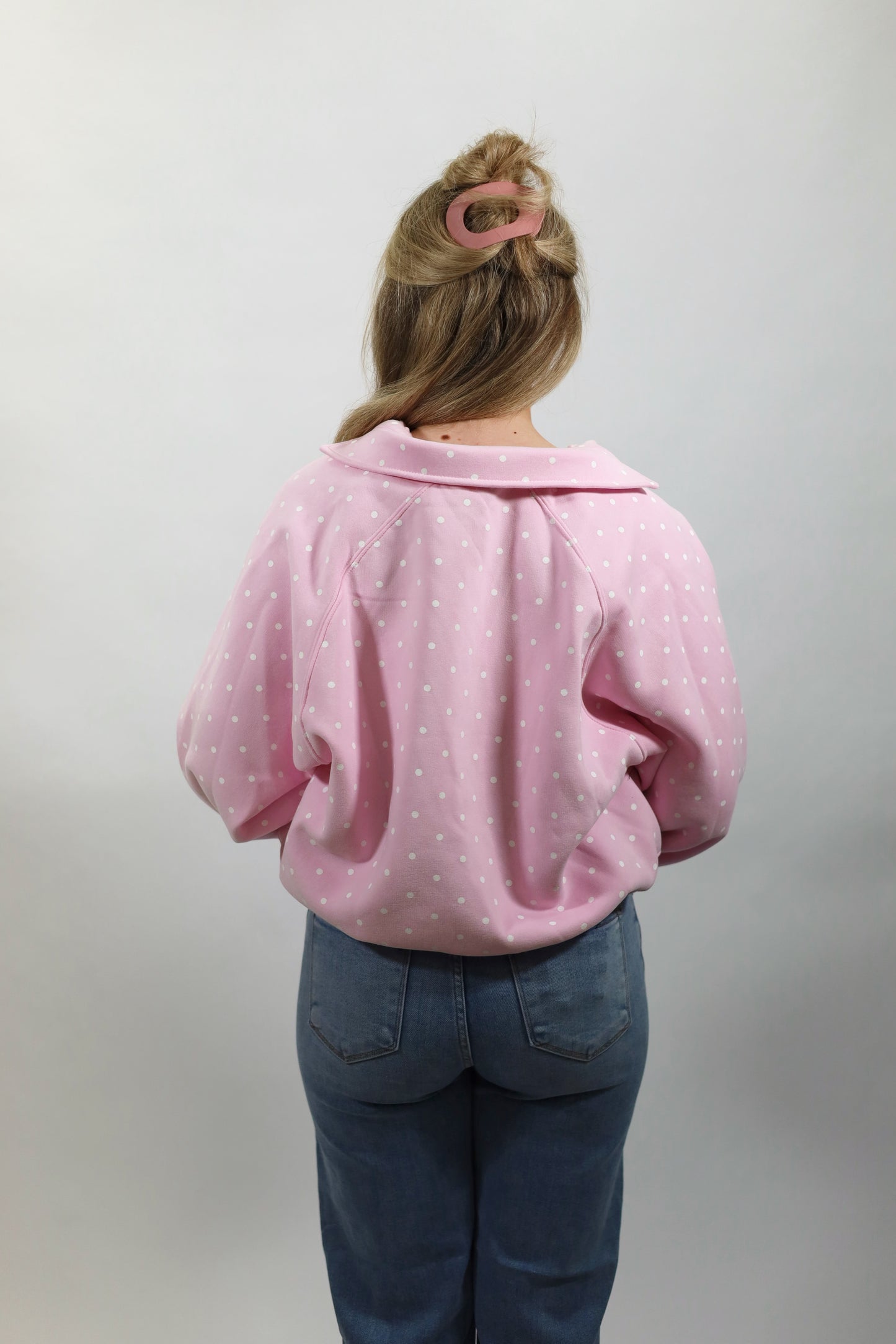 Polka Dot Piper Button Sweater