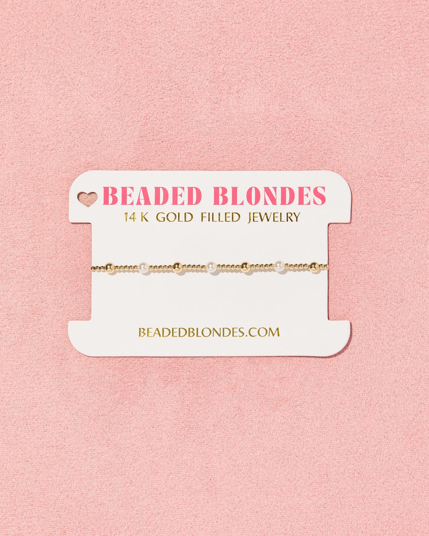 Beaded Blondes June Pearl + Gold Alternating Bracelet