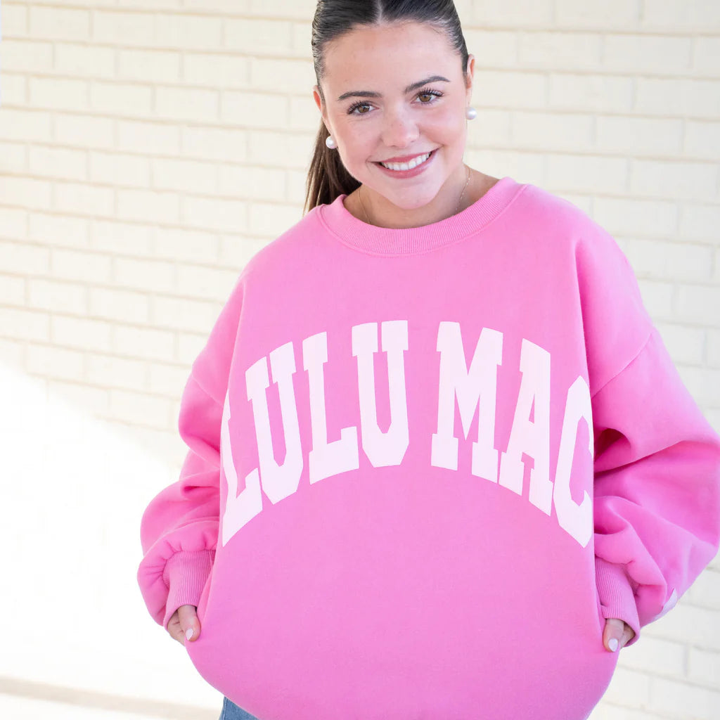 Pink/Light Pink Puff Lulu Mac Crew