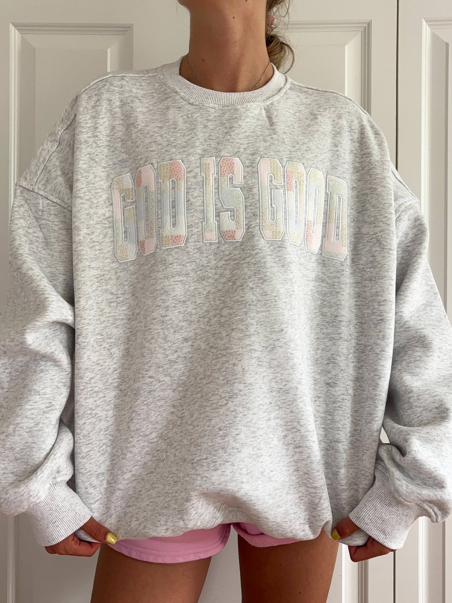 God Is Good Embroidered Sweatshirt