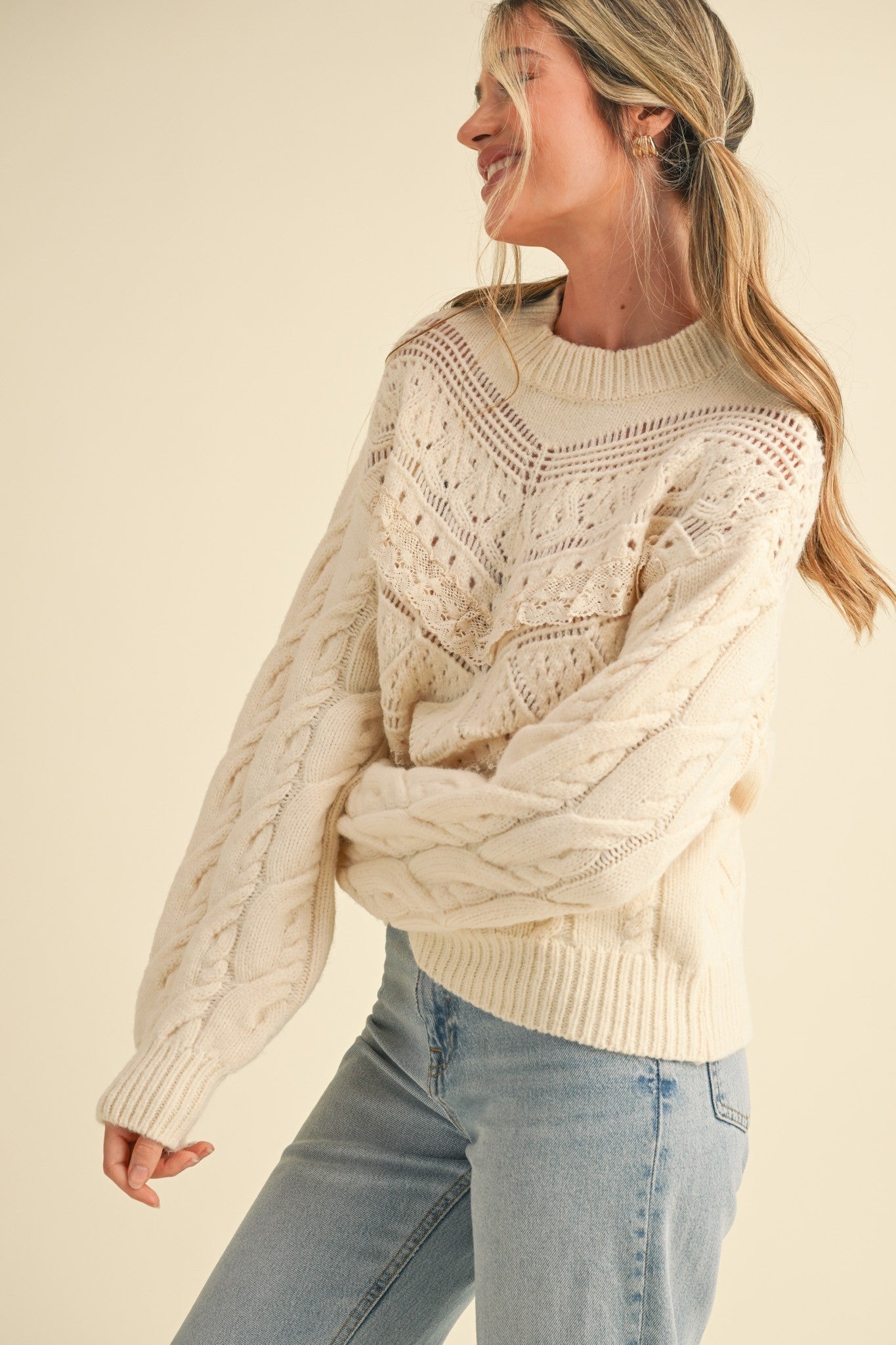 Katie Lace Detail Sweater