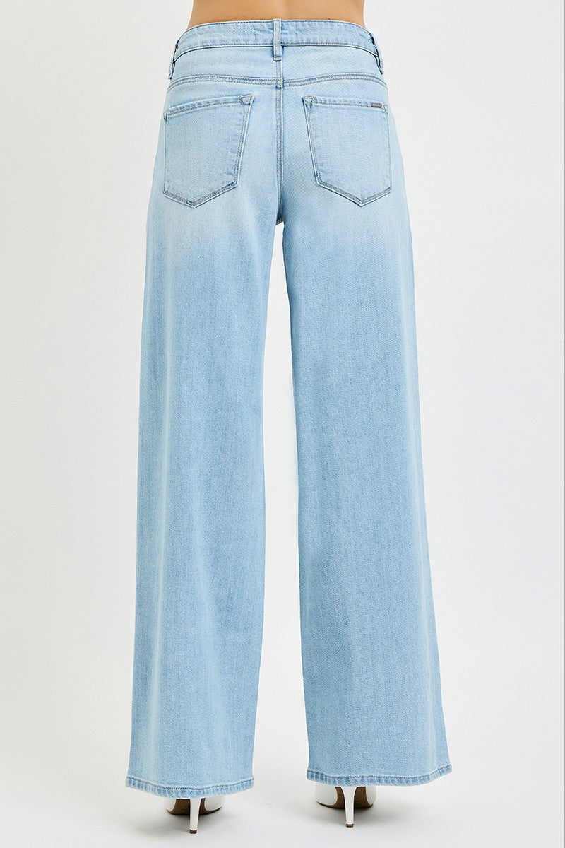Mid Rise Slouchy Wide Leg Jeans