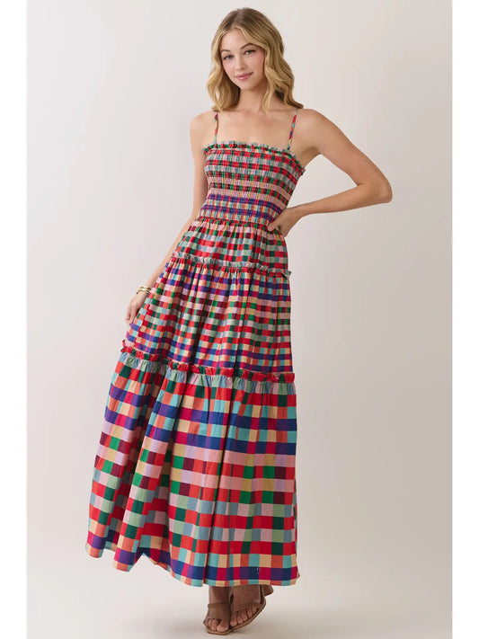 Marleigh Multi. Color Midi Dress