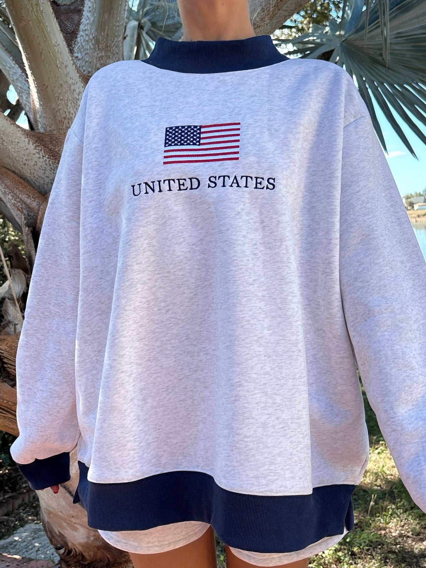 United States Flag Mockneck