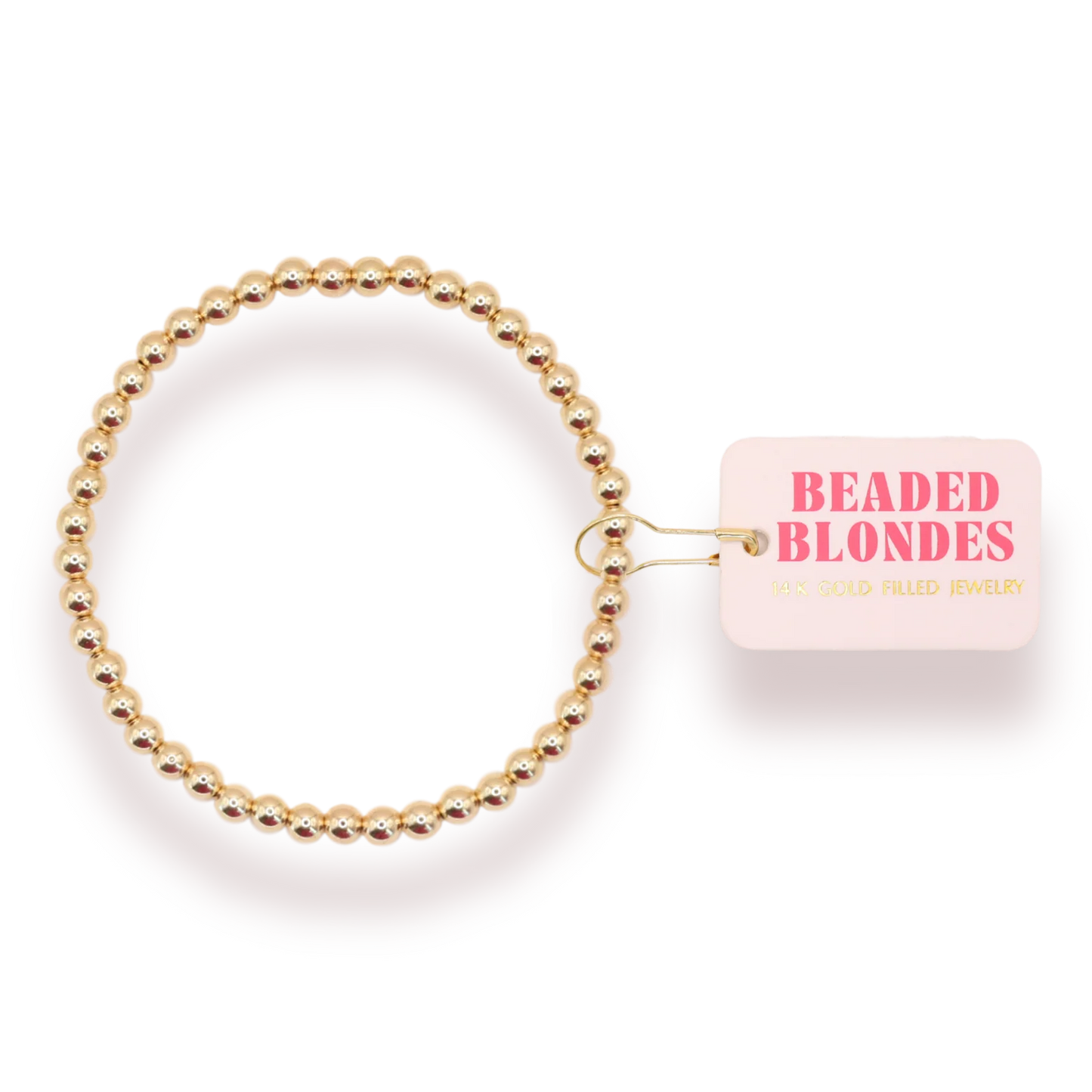 Beaded Blondes 4MM Gold Beaded Bracelet