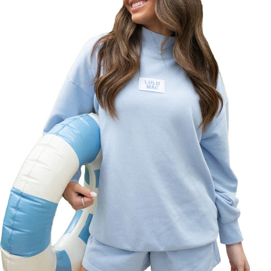LULU MAC Patch Mockneck- Blue
