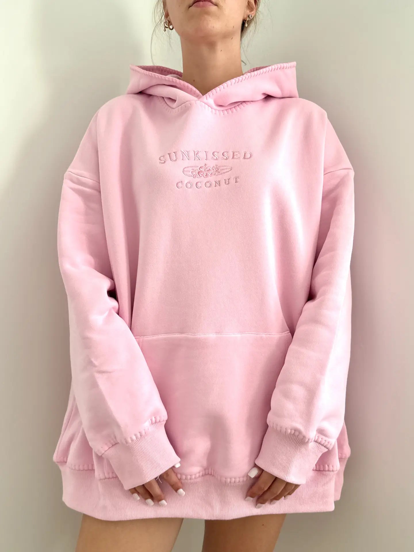 Sunkissed Coconuts Pink Stitch Hoodie