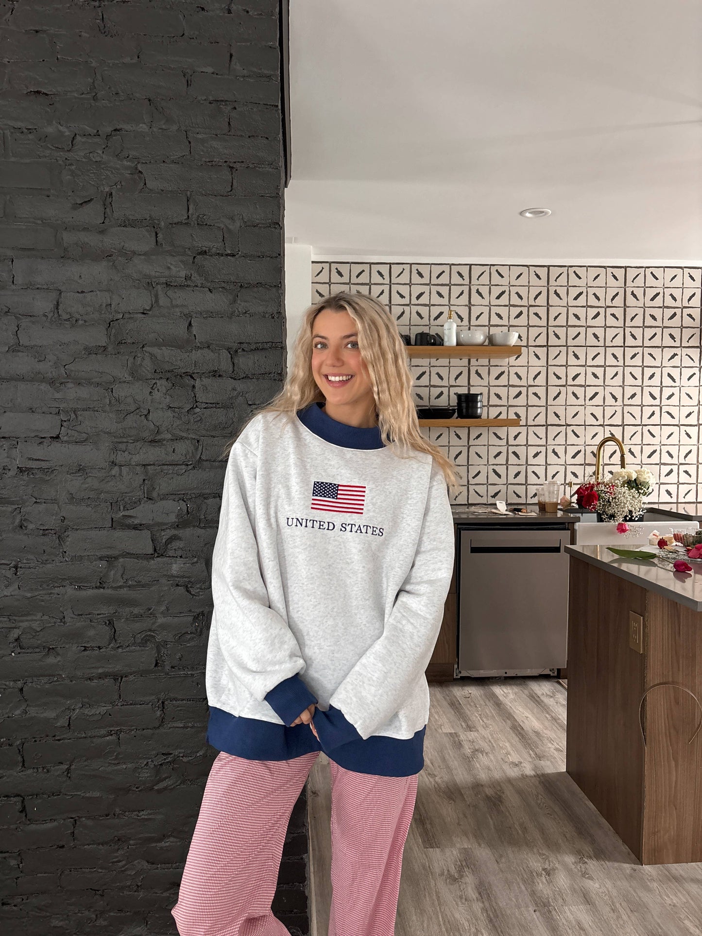United States Flag Mockneck
