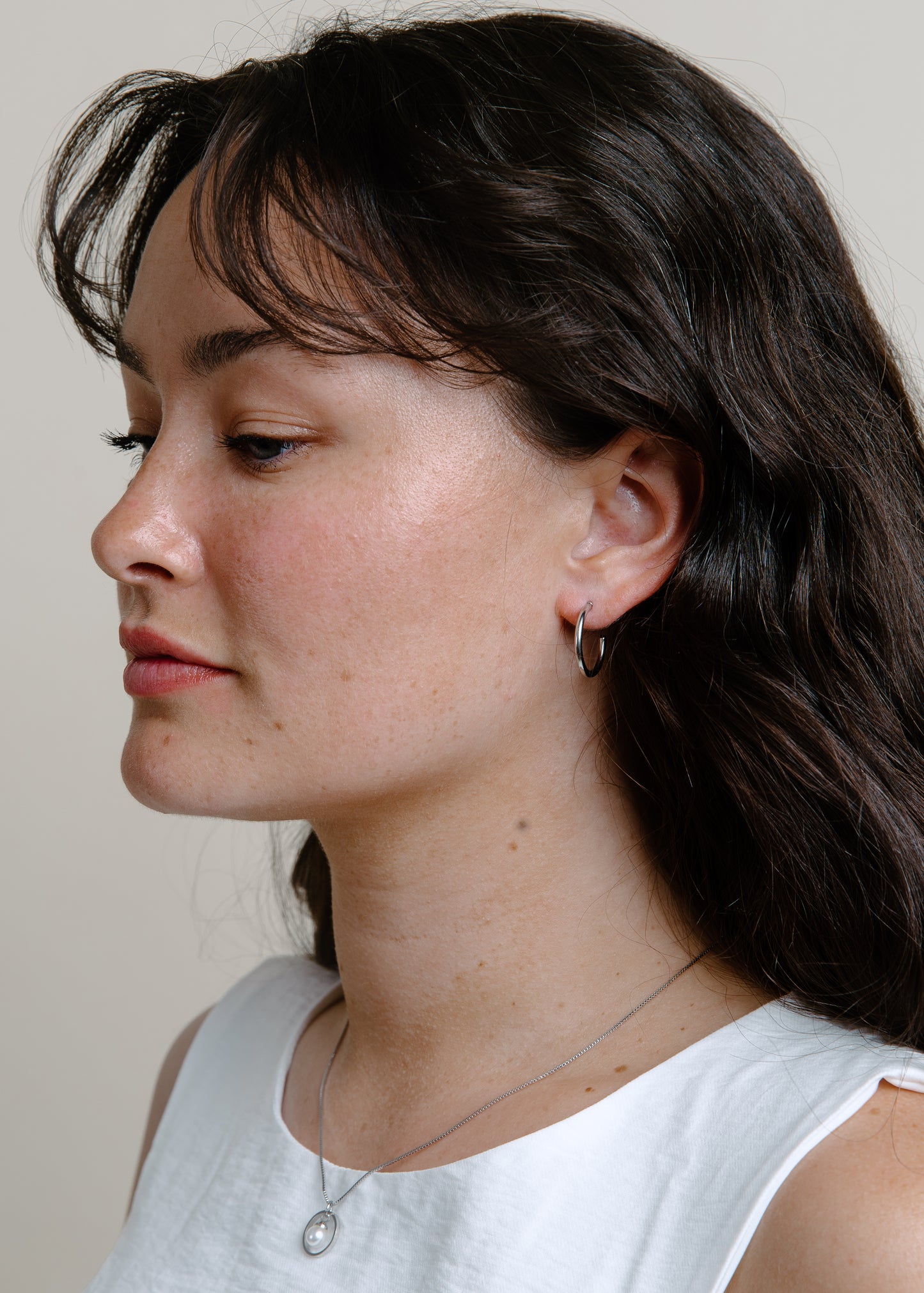 Cameron Hoop Mini- SILVER