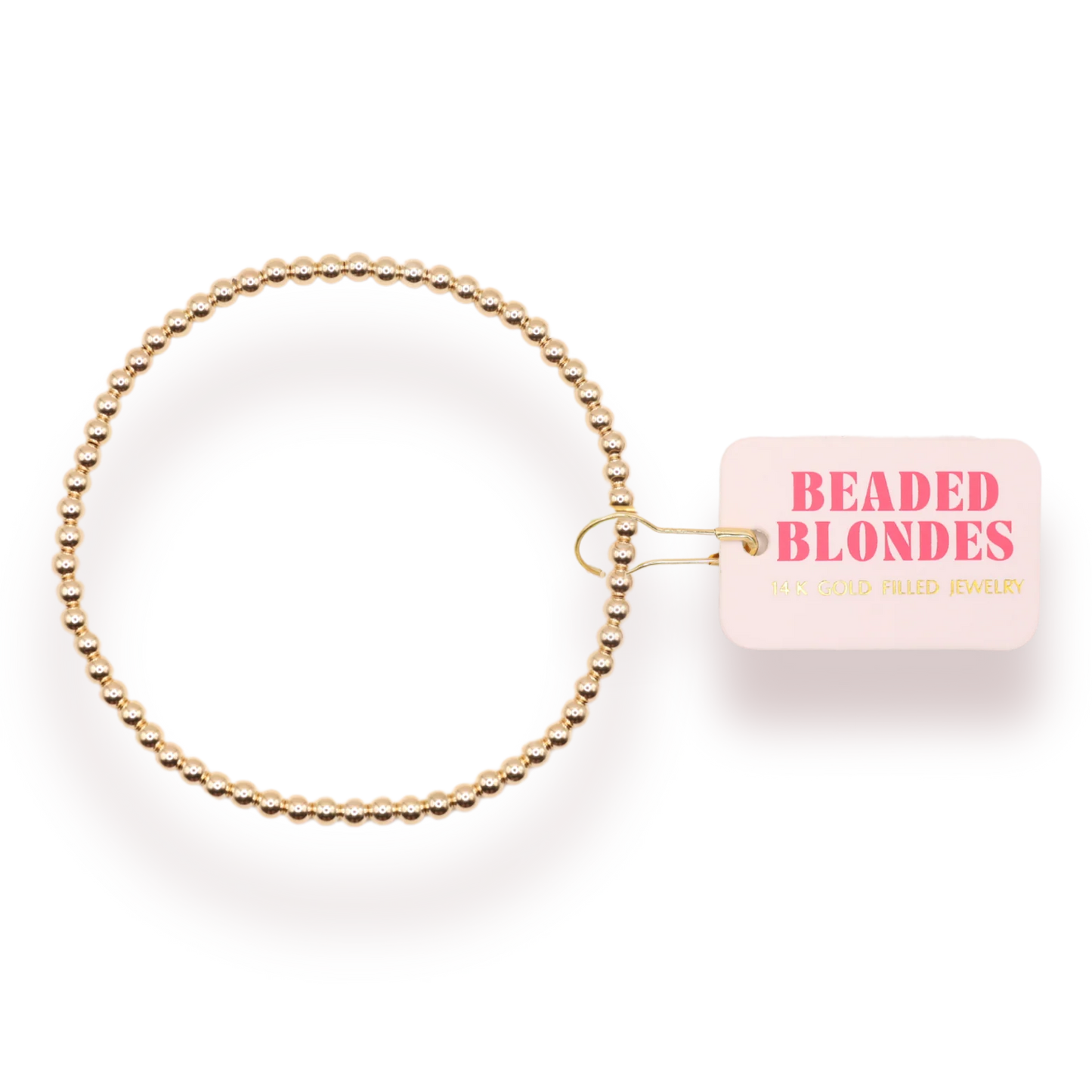 Beaded Blondes 3MM Gold Beaded Bracelet