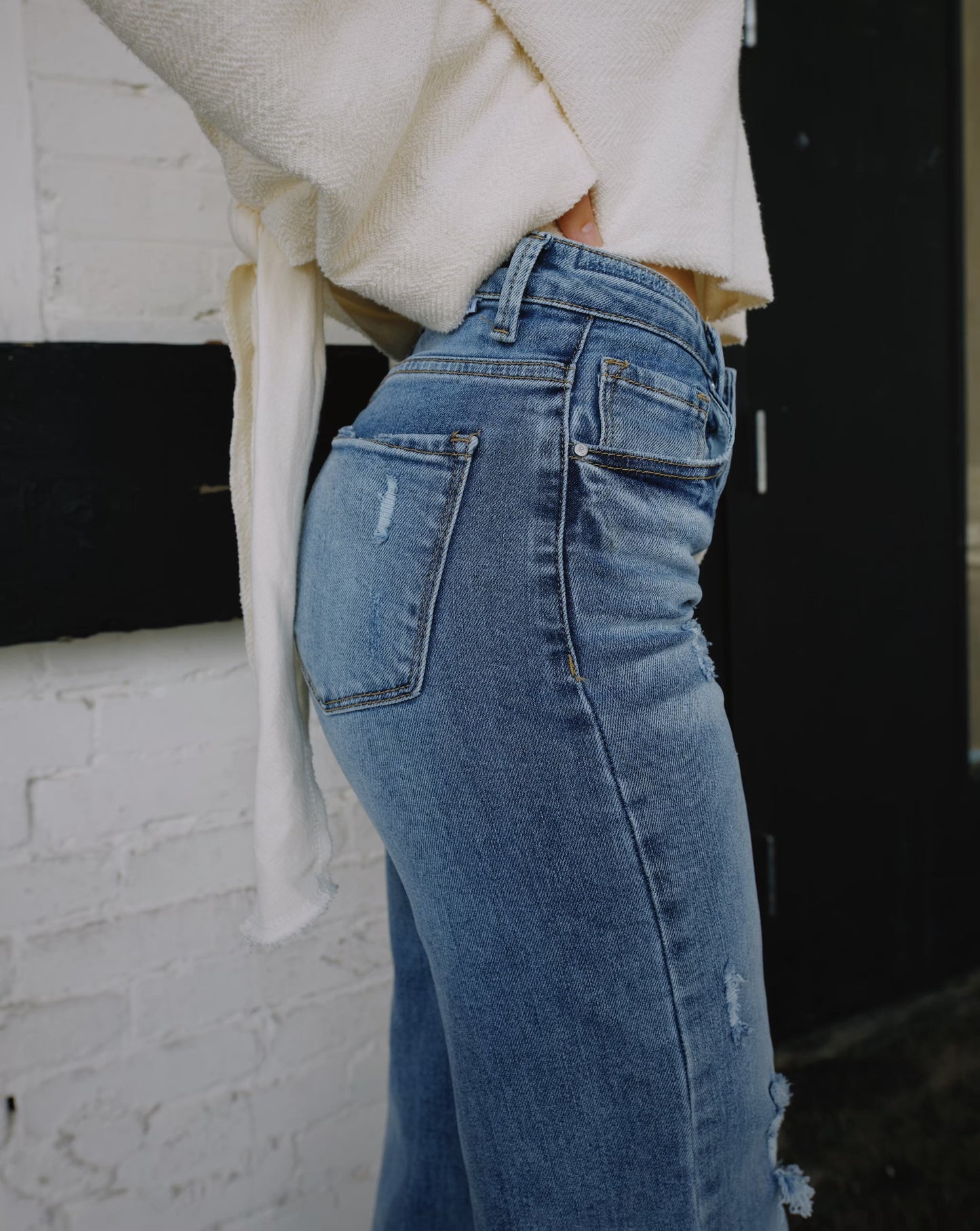 Keeping it Simple Button Fly Mid-Rise Jeans