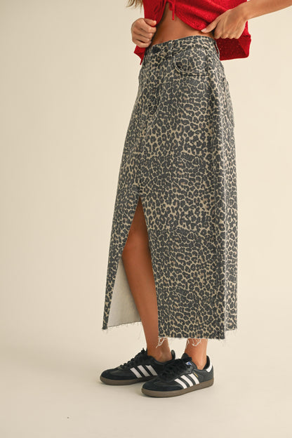 Leah Leopard Skirt