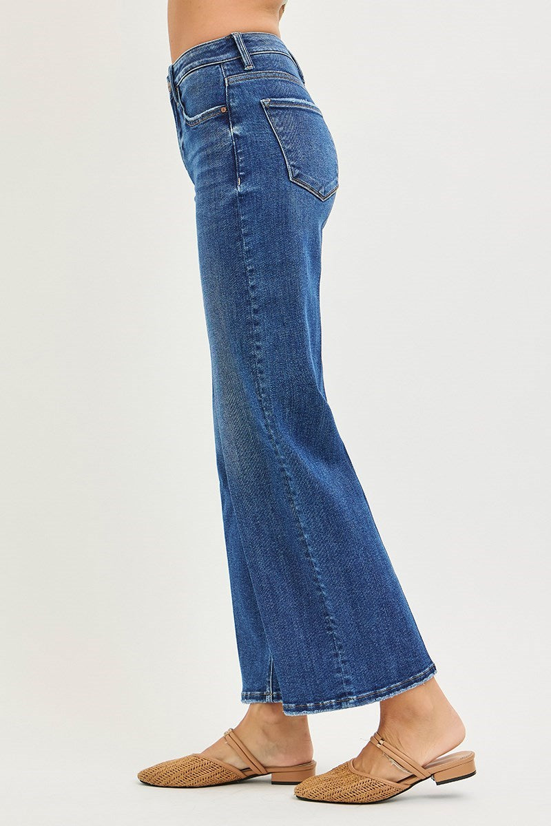 Risen High Rise Ankle Straight Jeans