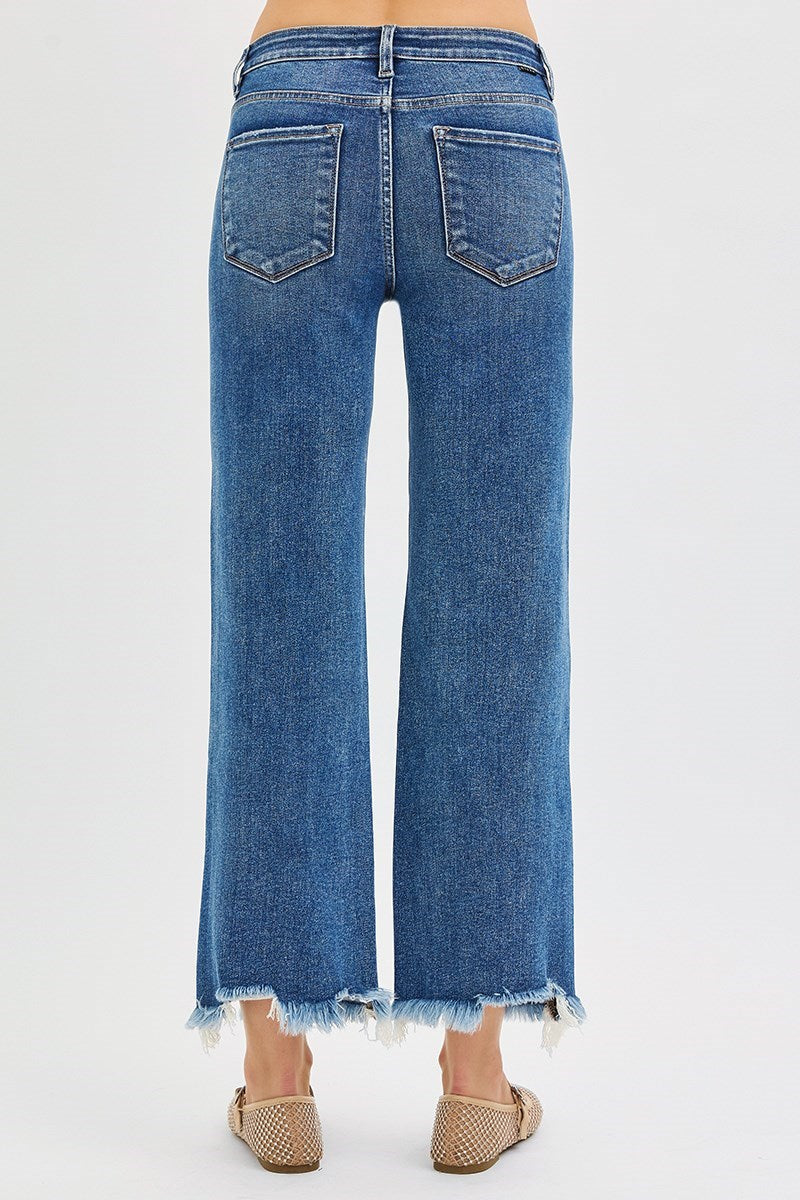 Risen Mid Rise Crop Straight Jean
