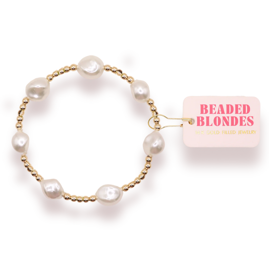 Beaded Blondes Sadie Pearl Bracelet