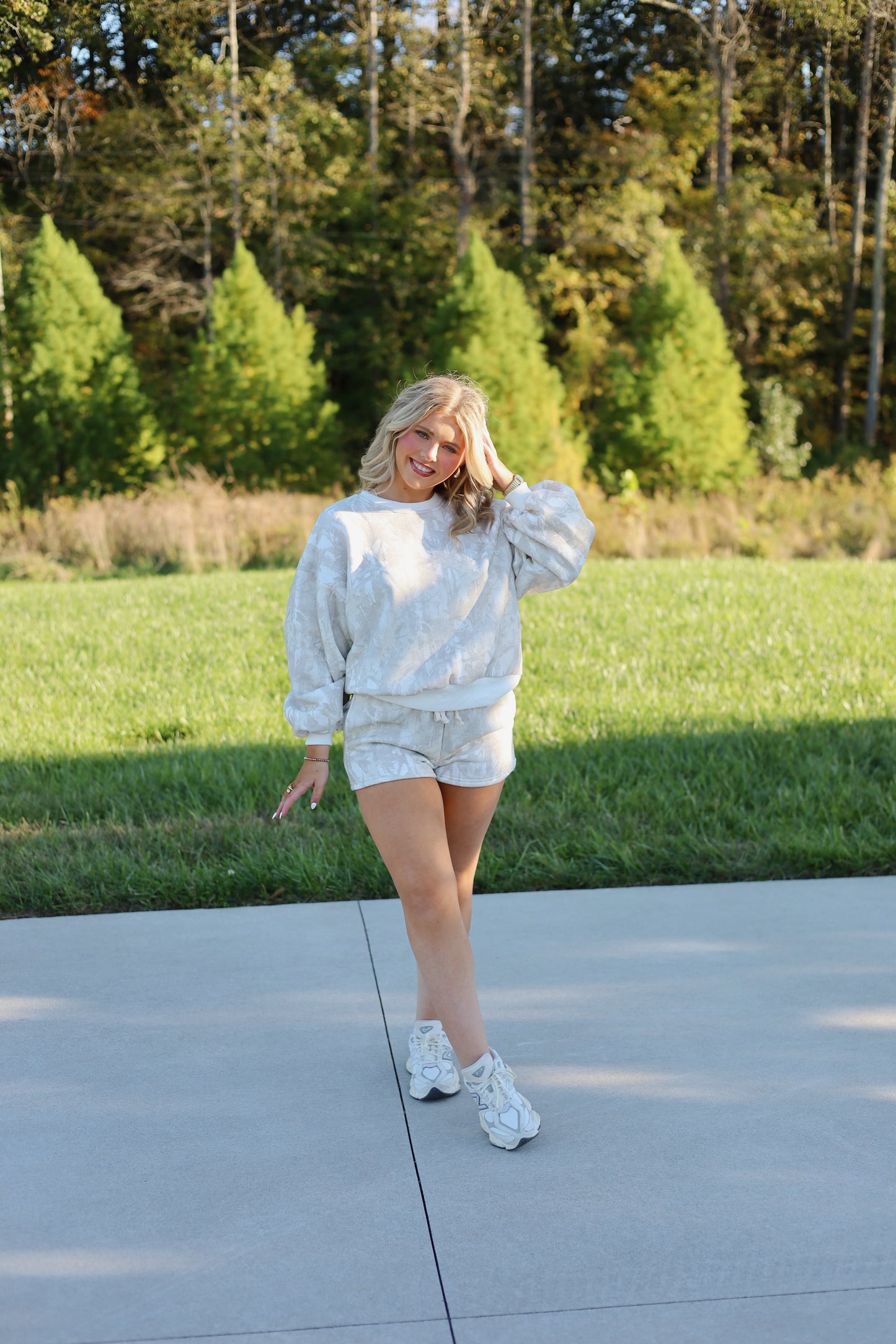 Woodland Camo Crewneck Set- Natural