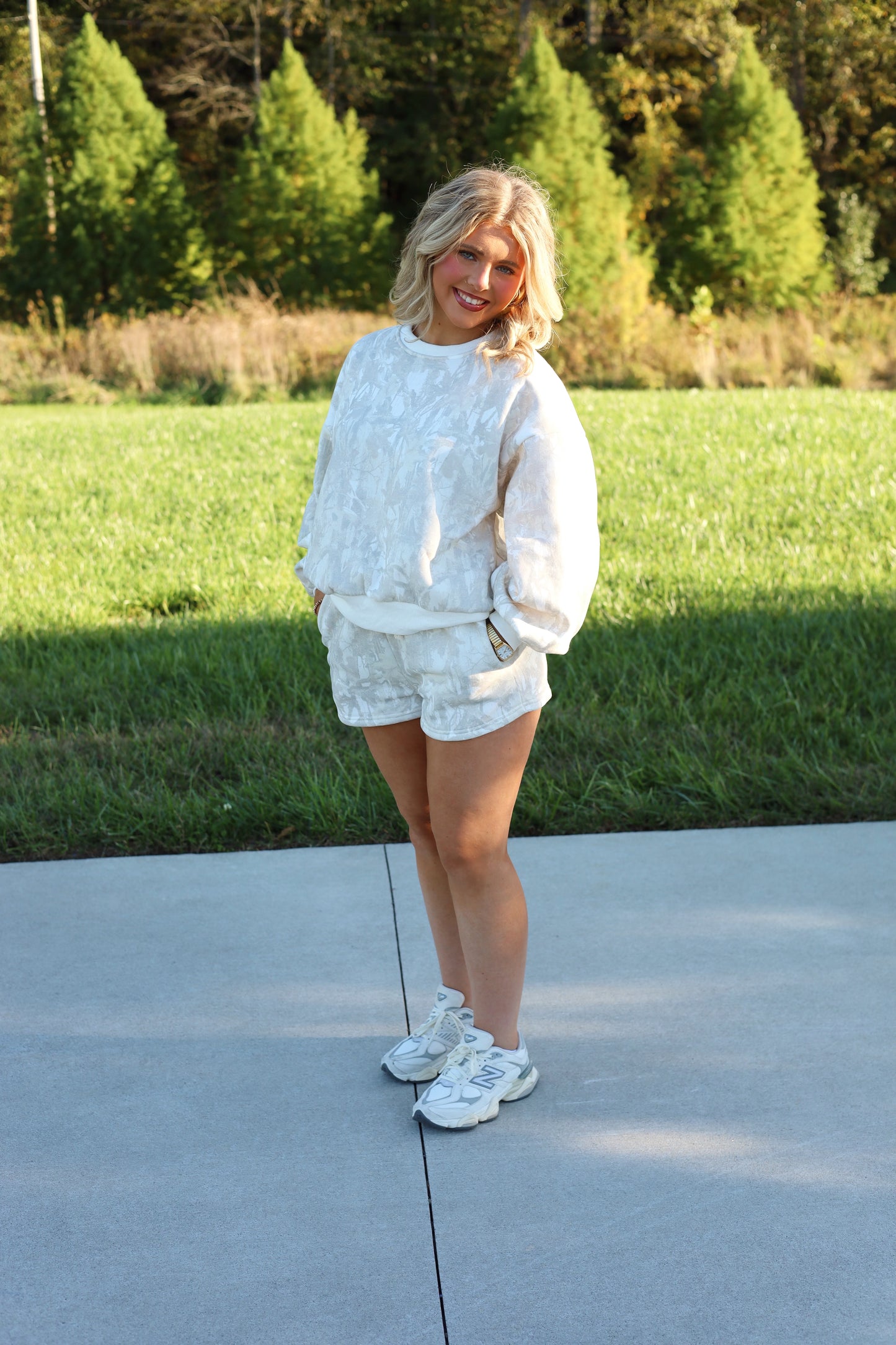 Woodland Camo Crewneck Set- Natural