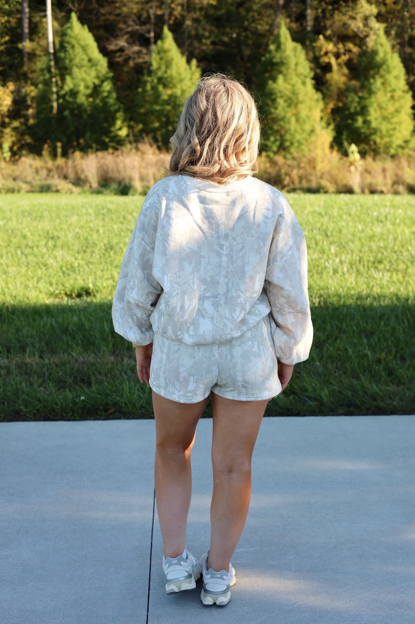 Woodland Camo Crewneck Set- Natural