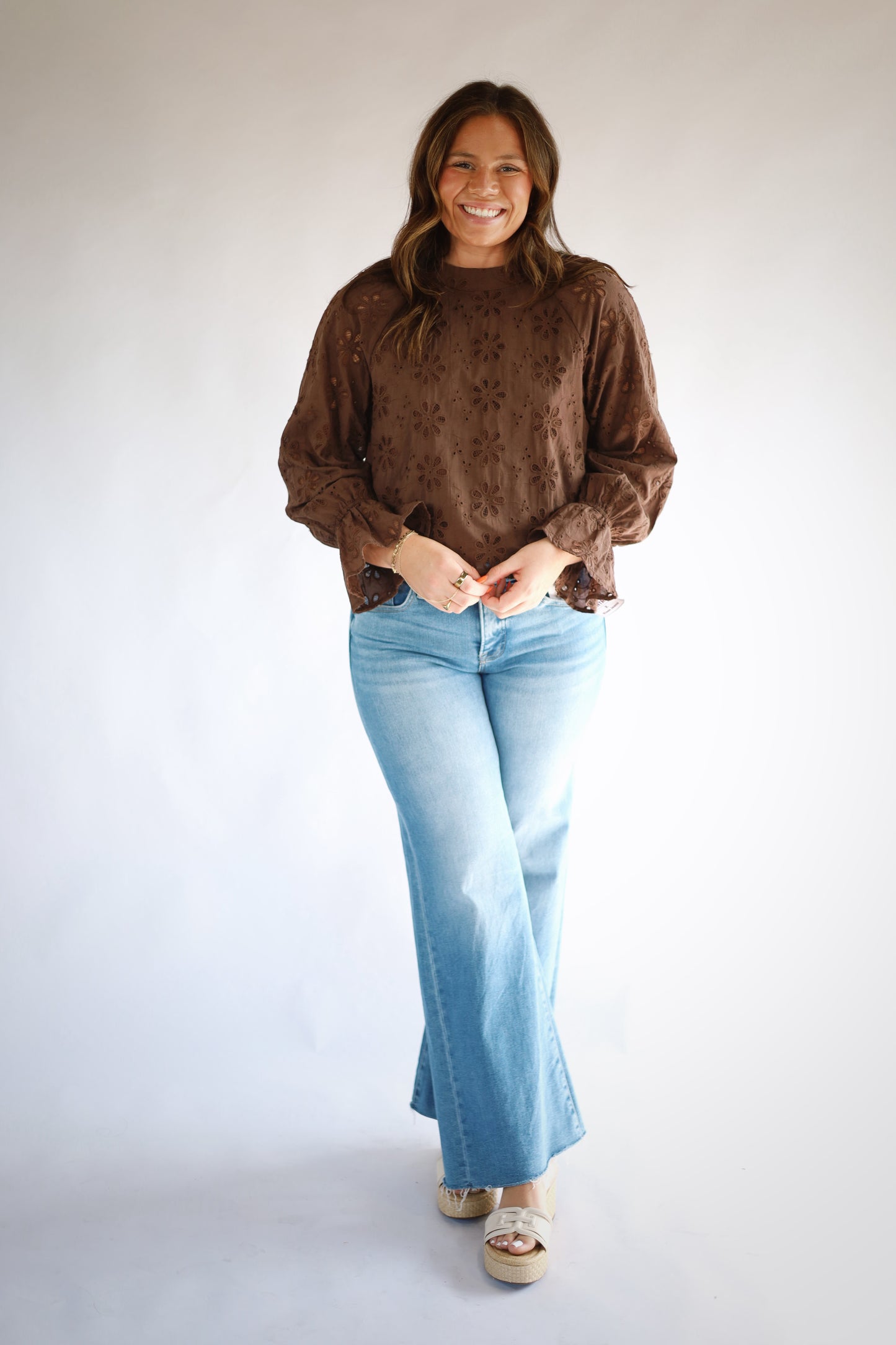 Kalani Eyelet Top