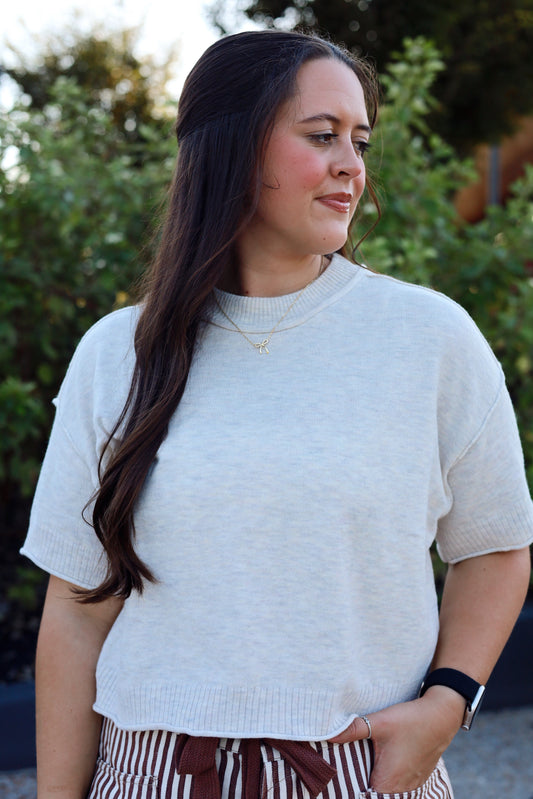 Elena Short Sleeve Sweater