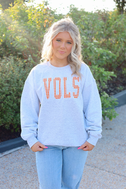 VOLS checker embroidered sweatshirt