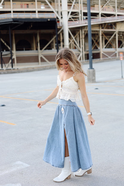 Sweetheart Denim Skirt