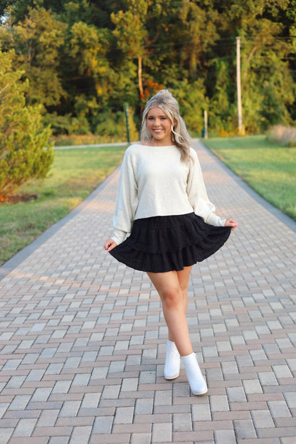 Mya Ruffled Lace Skort