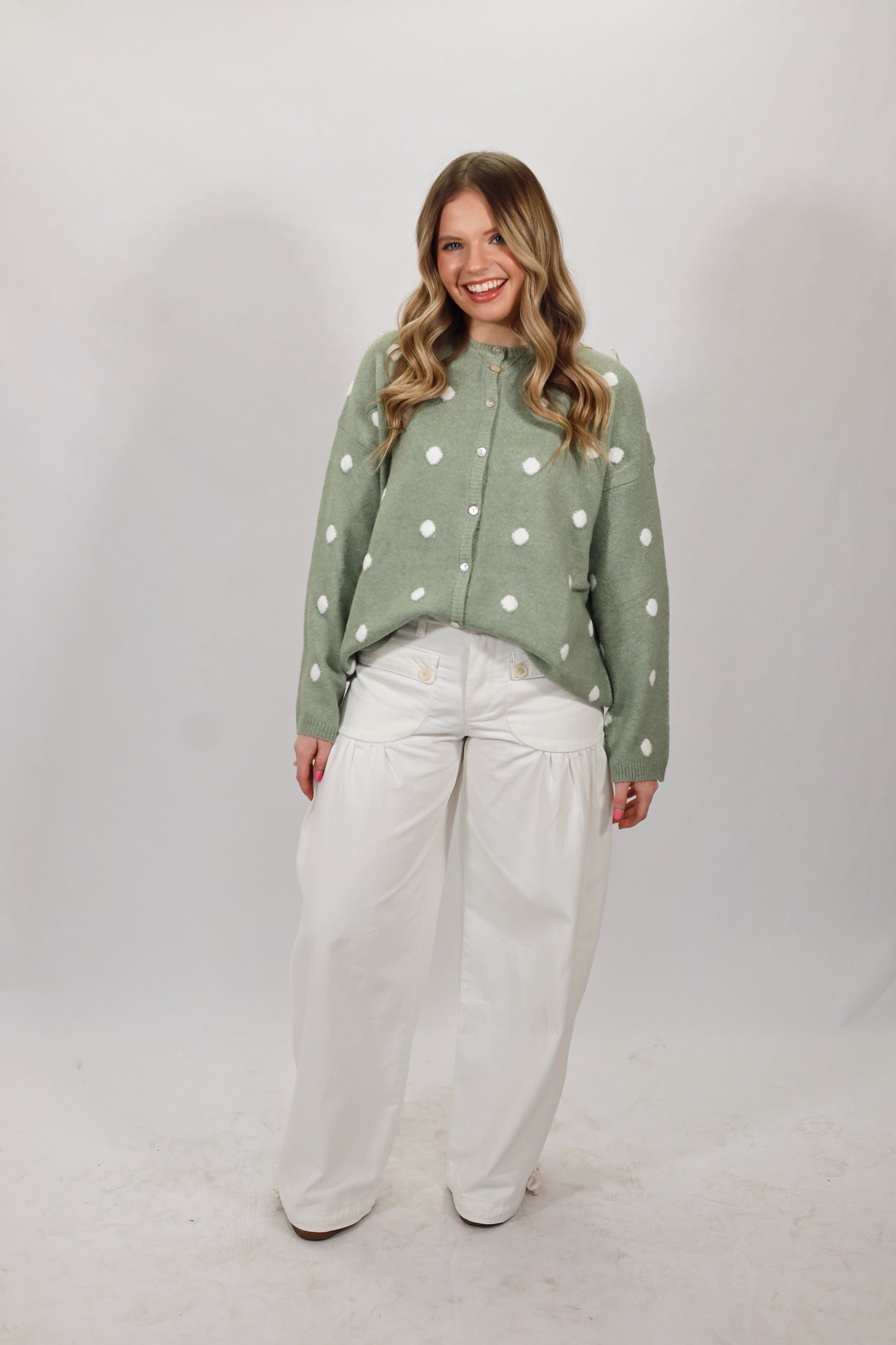 Dreamy Denim Button Front Jeans- WHITE