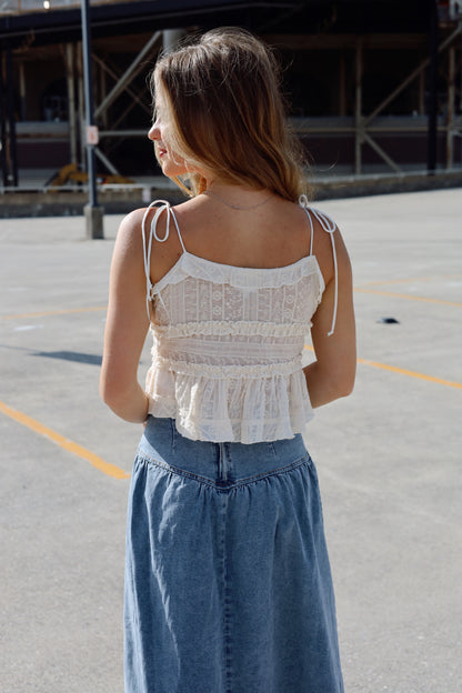 Mable tie up floral top