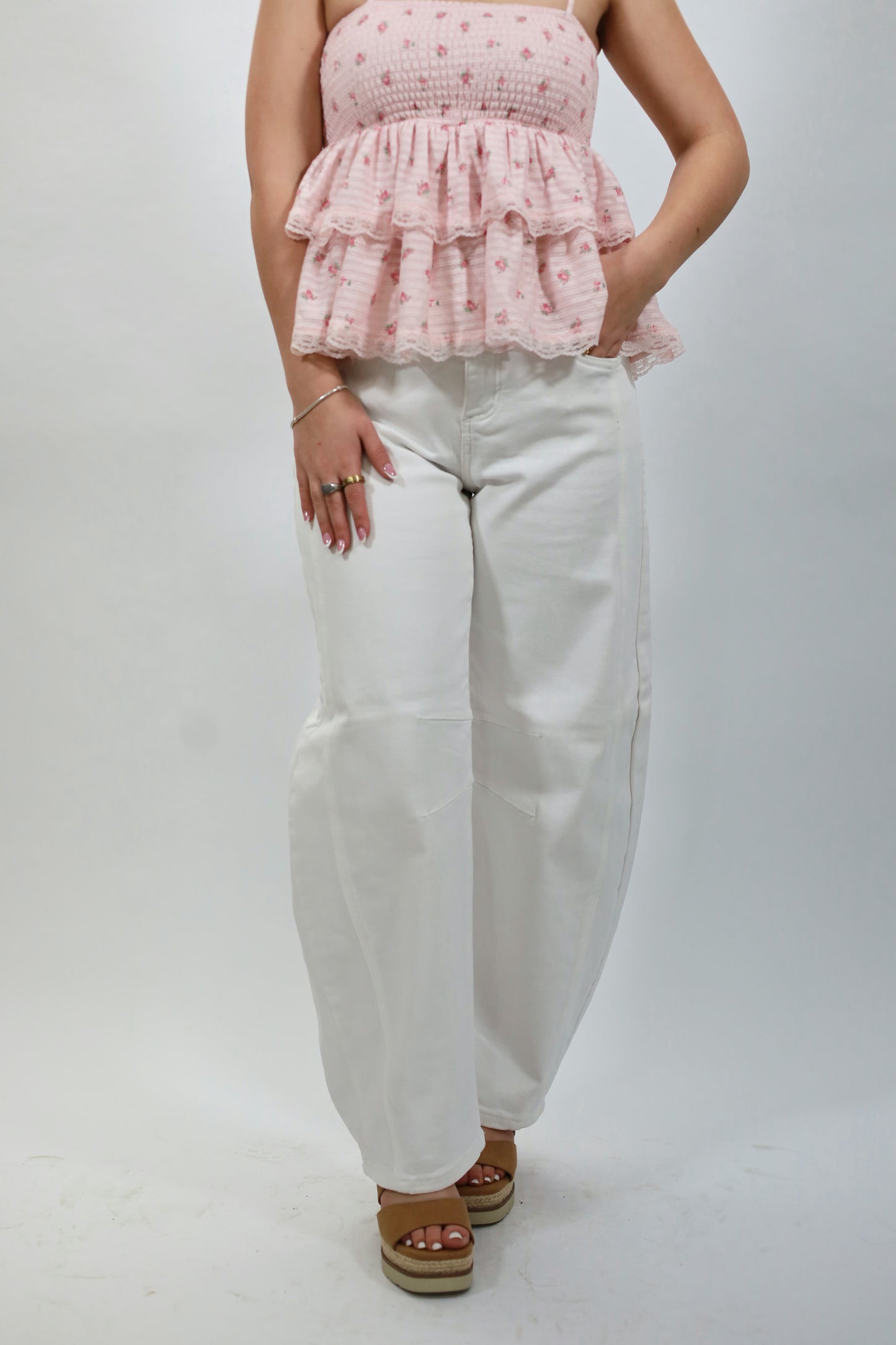 Slouchy Ankle Barrel Pants