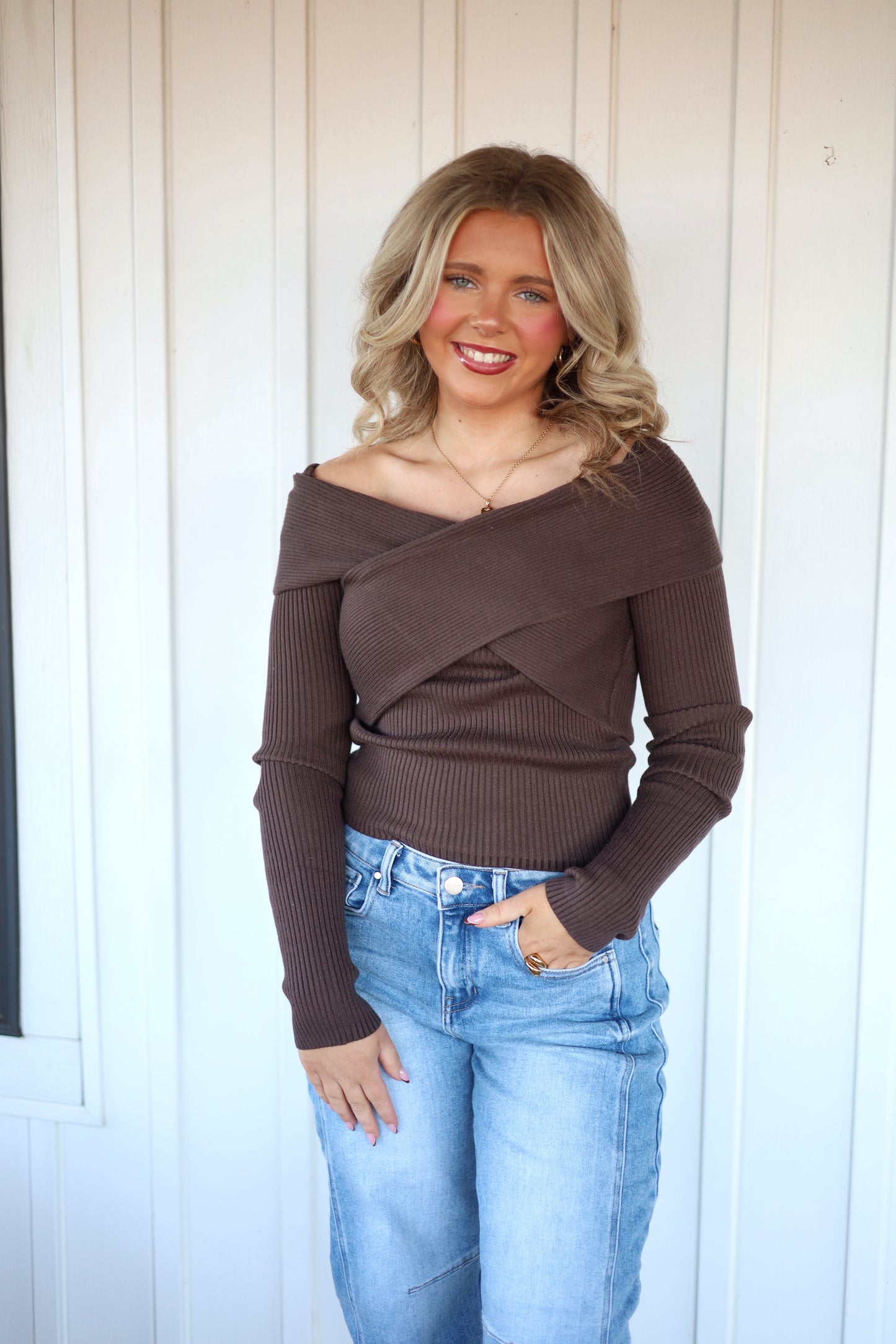 Sofia Off the Shoulder Knit Top