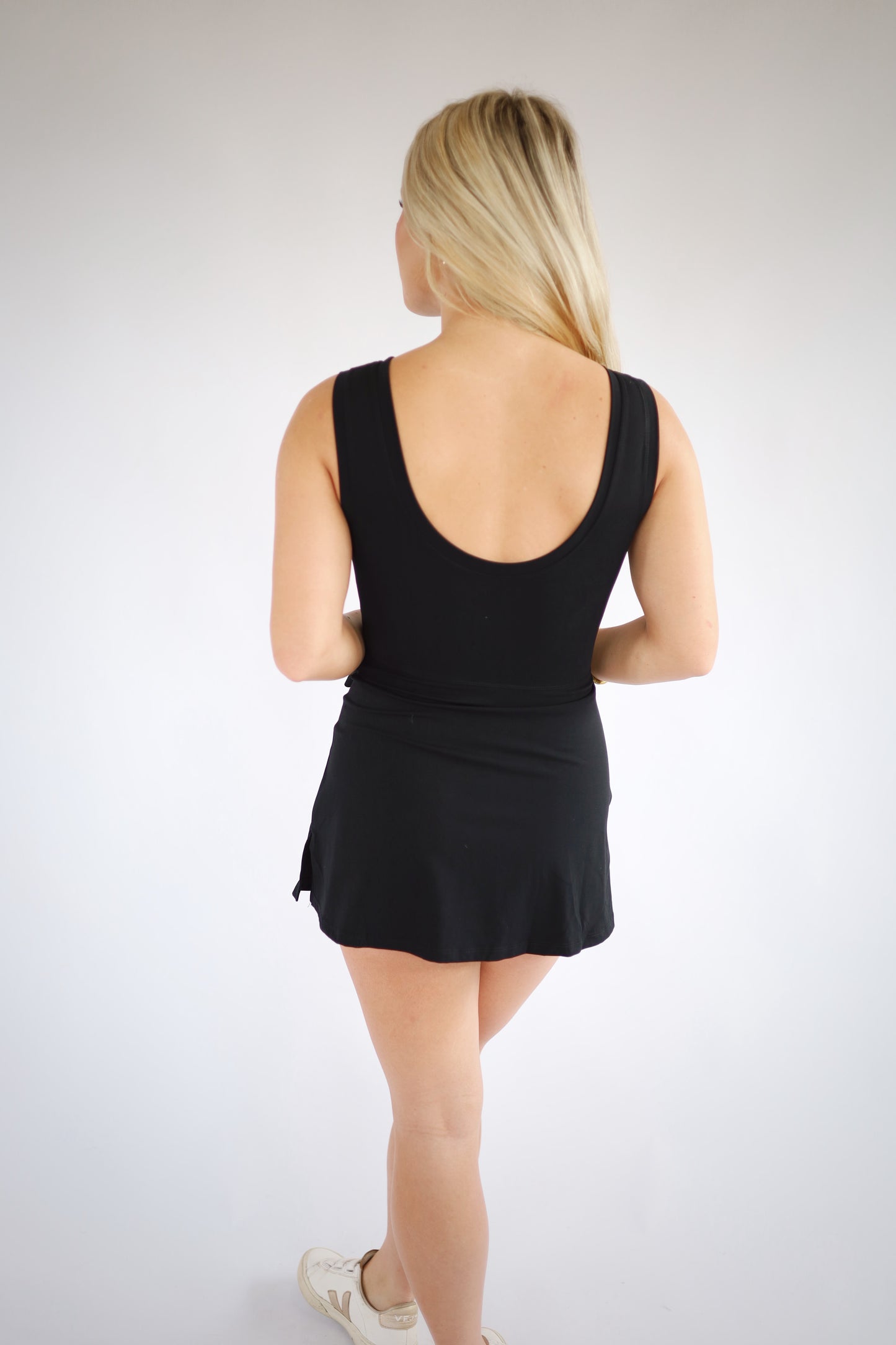 Wrap Athletic Dress-BLACK