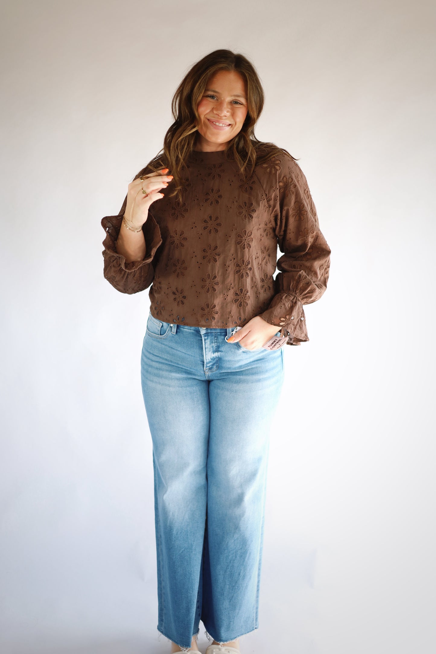 Kalani Eyelet Top