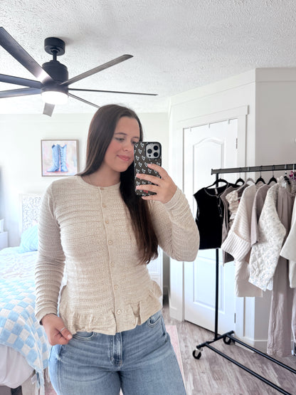 Elowen Button Ruffle Top