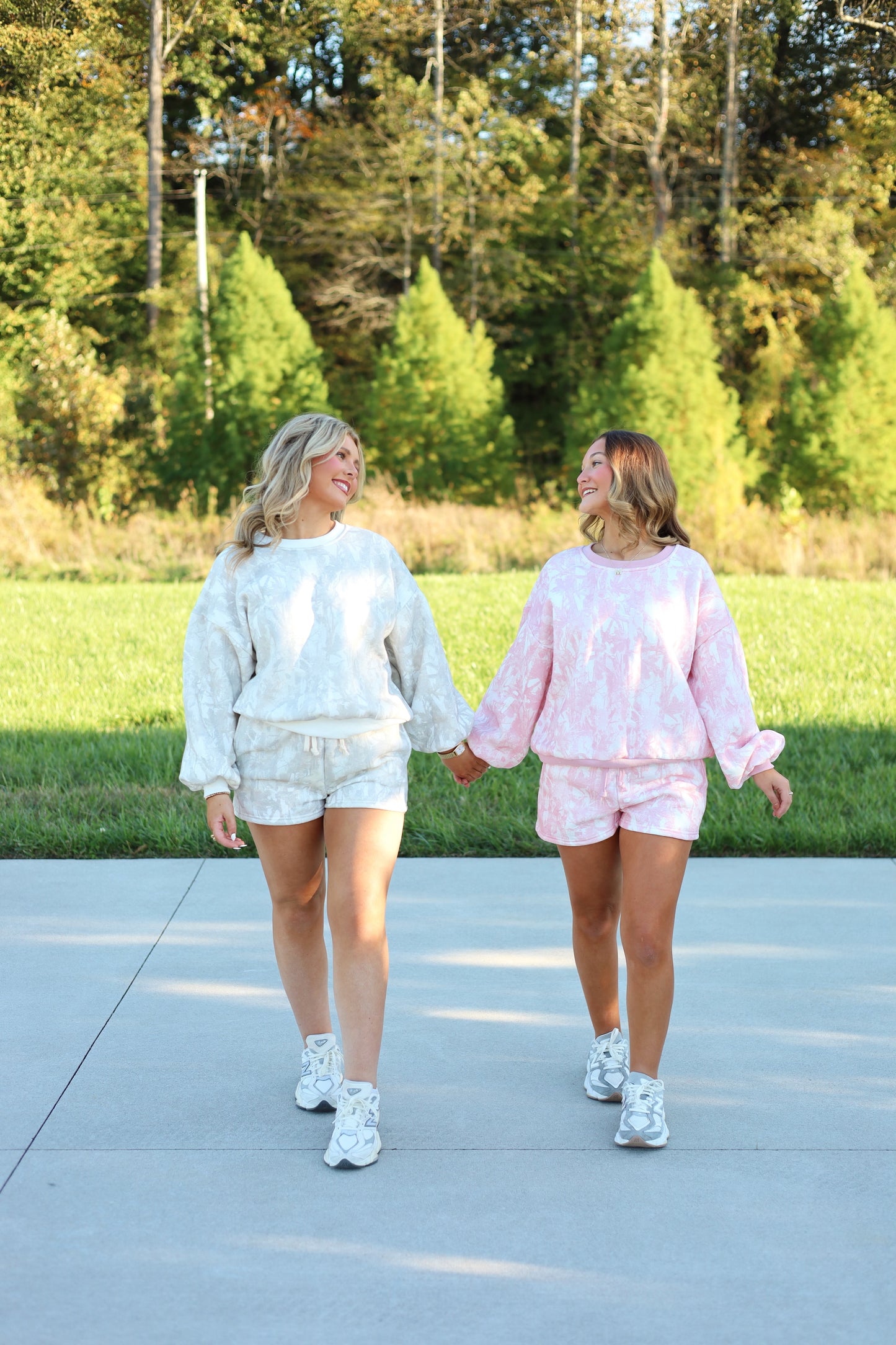 Woodlands Camo Crewneck Set- Pink