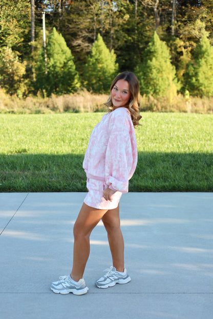 Woodlands Camo Crewneck Set- Pink