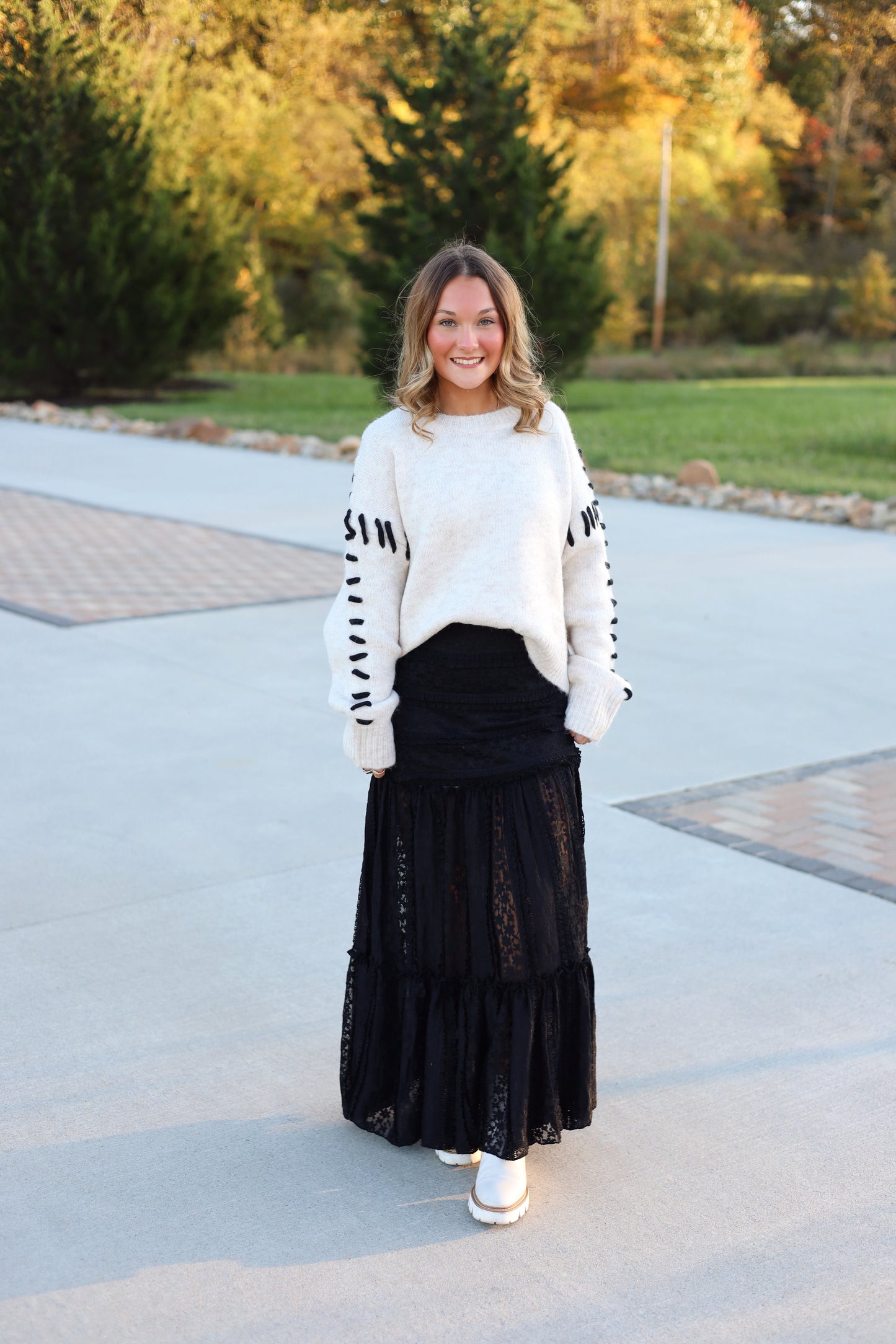 Nora Stitch Detail Sweater Top