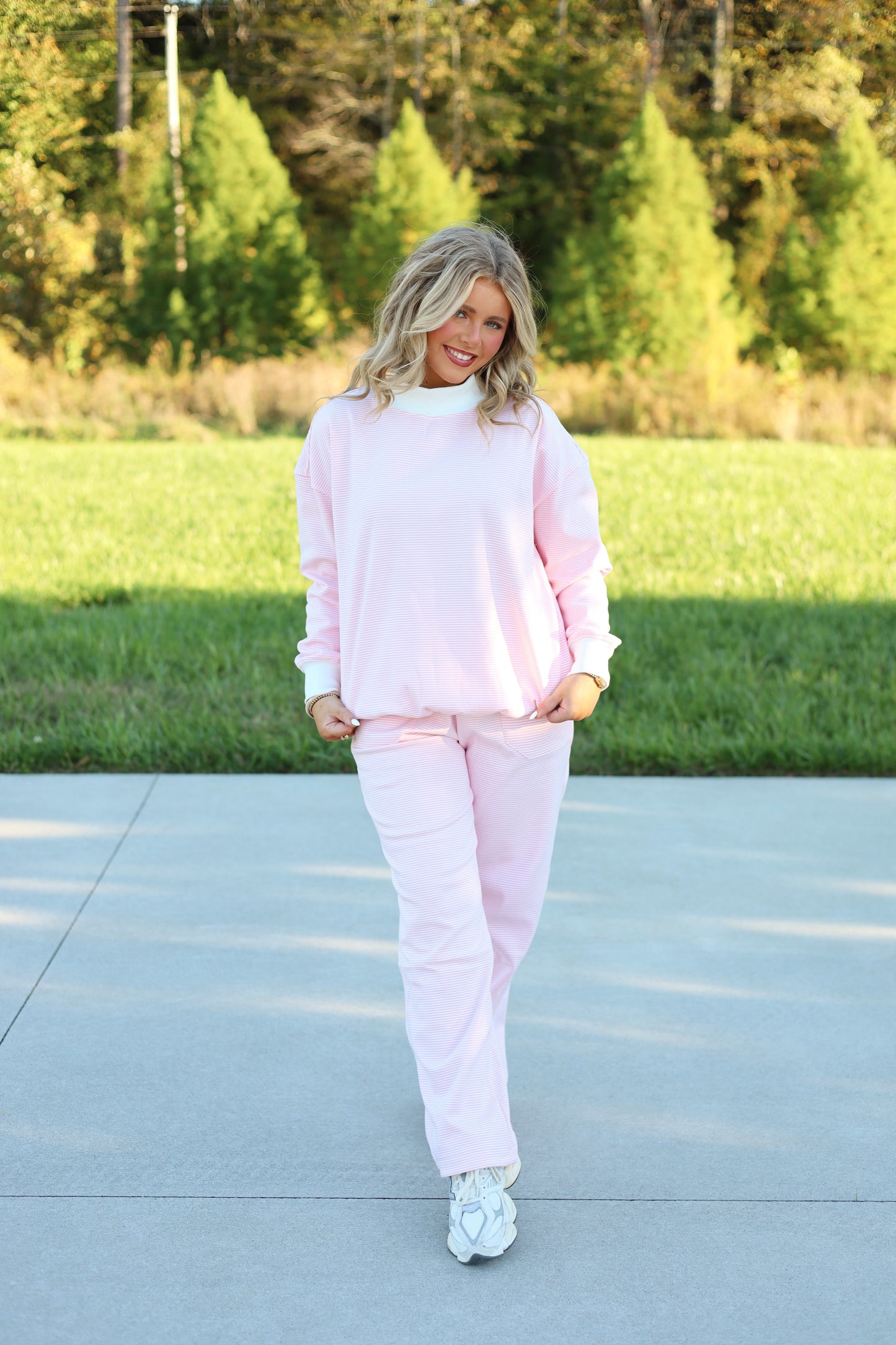 Raegan Pink Stripe Set