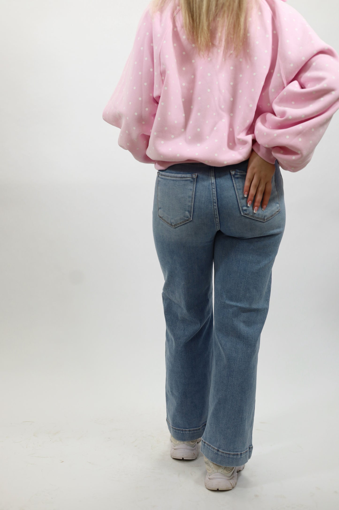 High Rise Crop Wide Jeans