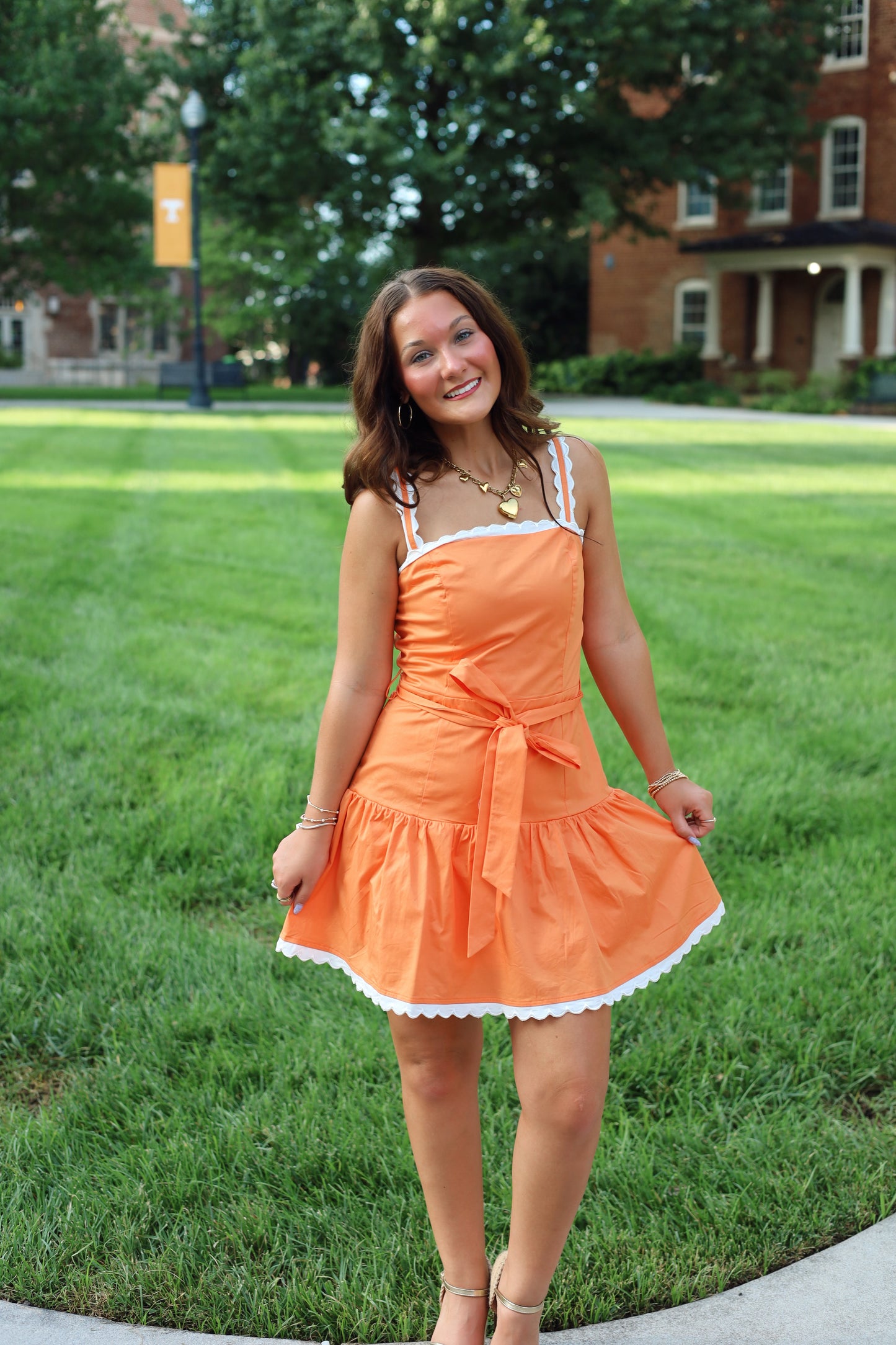 Scallop Detail Mini Dress
