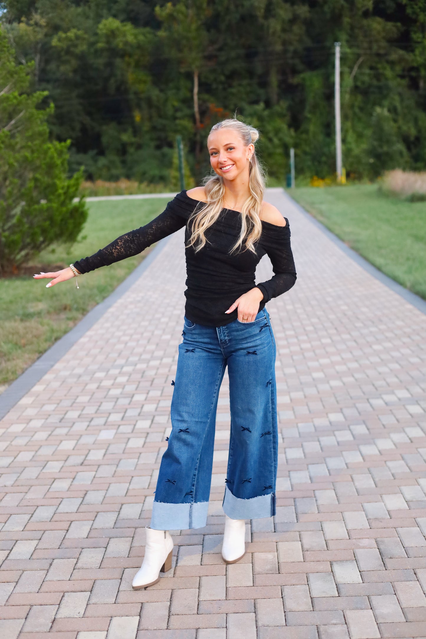 Olivia Off Shoulder Lace Top