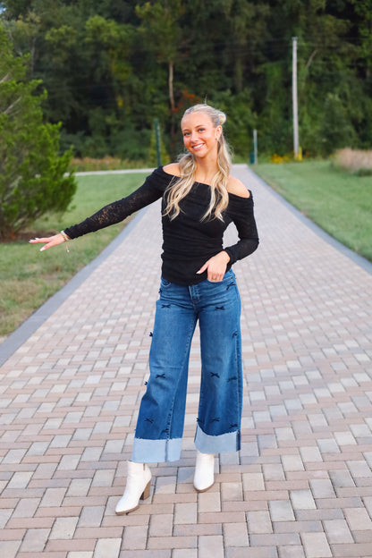 Olivia Off Shoulder Lace Top